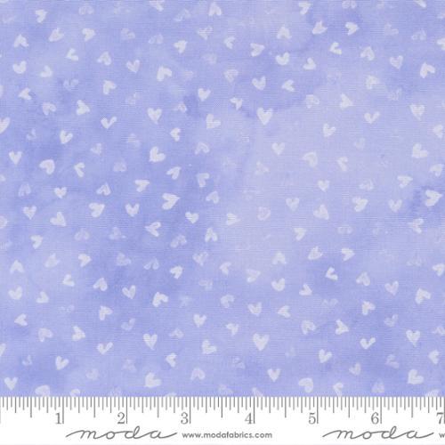 END OF BOLT 1037 Delphinium Light Hearts Blenders Lilac 24653 13 Moda Fabrics background 100% cotton quilting fabric