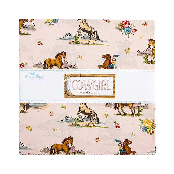 Riley Blake Designs 10-17480-42 Cowgirl 10 Inch Stacker by Echo Park Paper Co