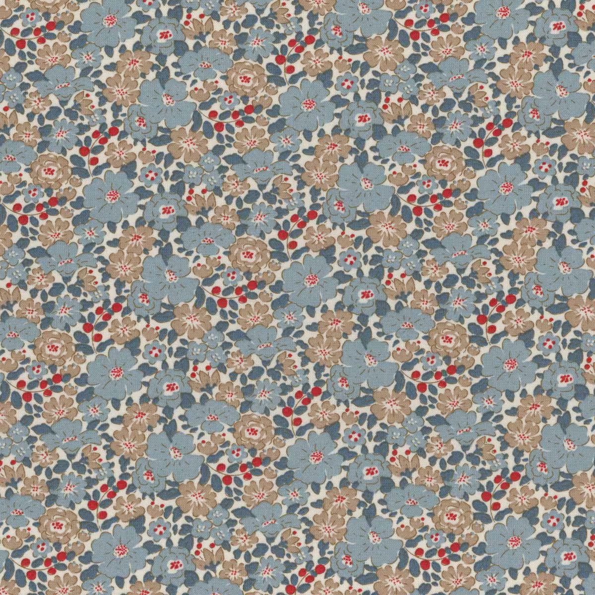 END OF BOLT 1164 Creating Memories 130128 Harper Blue by Tilda background 100% cotton quilting fabric