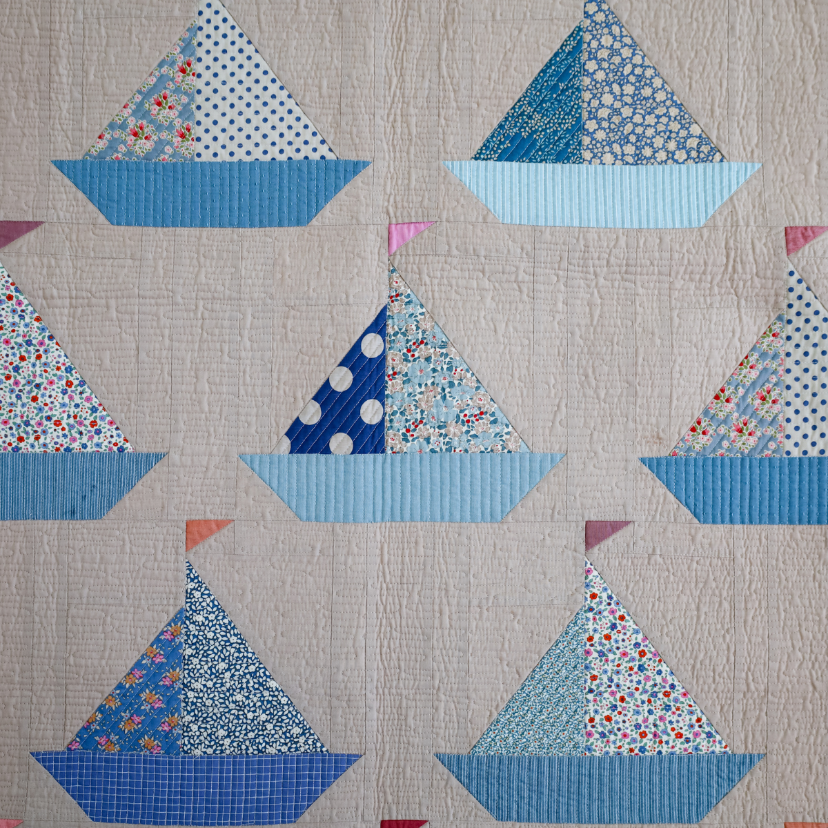 Tilda Sailboat Sew-Ready Precut Quilt Kit 58" x 68"