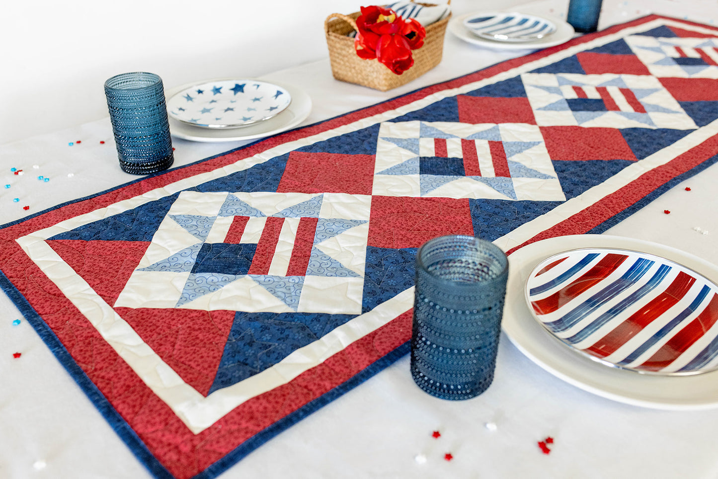 Land of Liberty Precut Table Runner Quilt Kit (Includes Backing!)