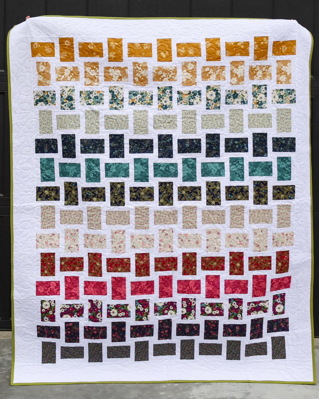 Dream Weaving Pre-Cut Quilt Kit featuring Chelsea Garden fabrics
