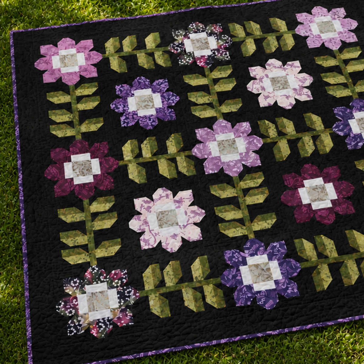 Edelweiss Quilt Kit By Camille Rosekelley Featuring Backyard Bird Batiks by Riley Blake Designs
