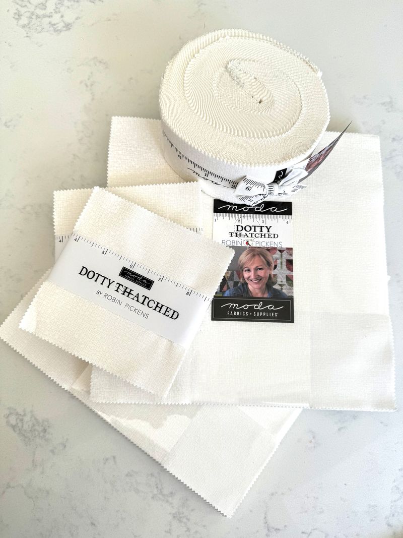 Dotty Thatched Layer Cake® Blizzard 48715LC150 Moda Precuts 10" squares quilt fabric by Robin Pickins