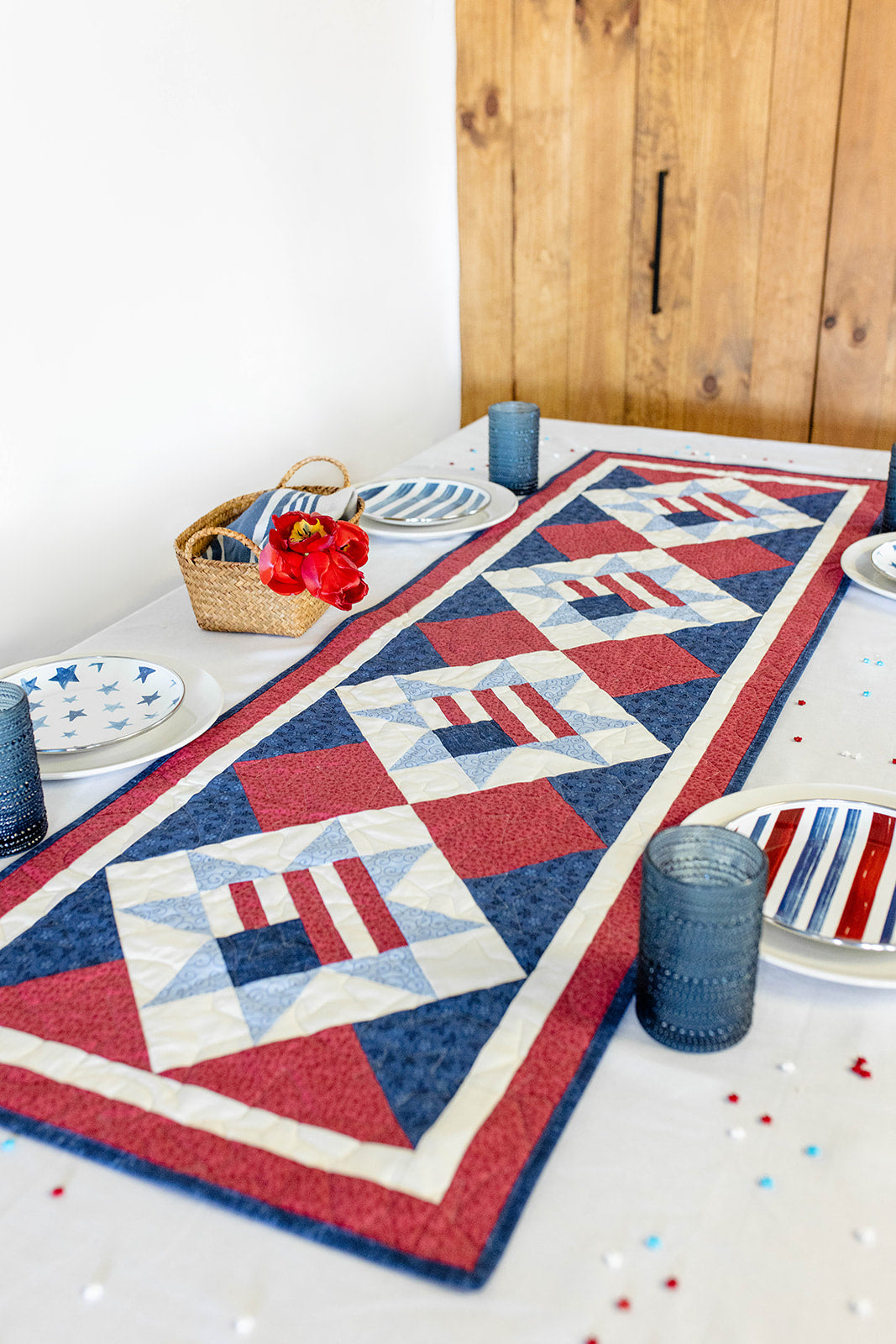 Land of Liberty Precut Table Runner Quilt Kit (Includes Backing!)