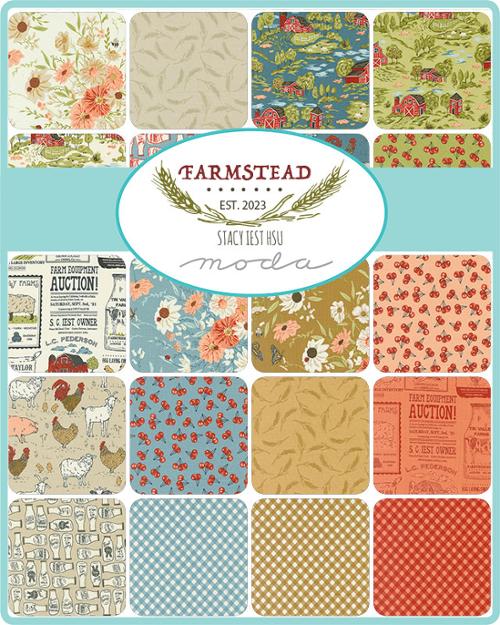Farmstead Jelly Roll® 20900JR Moda Precuts Jelly Roll 100% cotton fabric quilt 2.5"x 44" strips fabric Stacy Iest Hsu
