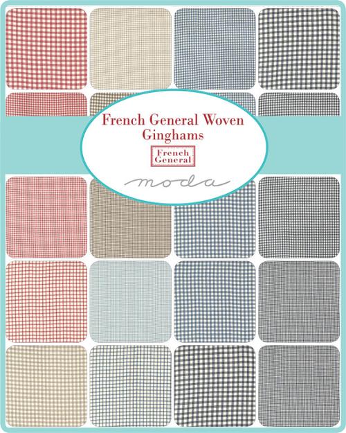 FG Woven Ginghams Layer Cake® 12223LC Moda Precuts pre-cut Layer Cake 10" squares quilt fabric by French General