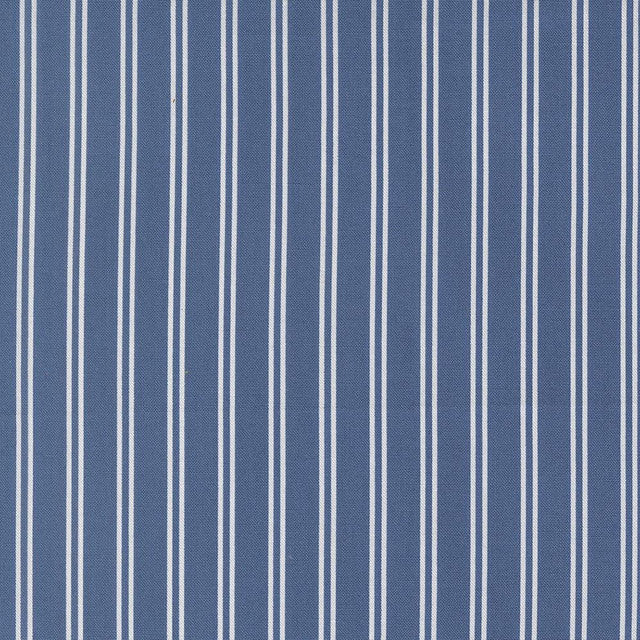 END OF BOLT 703 Moda Fabrics A Cat Named Stitch Camille Roskelley Stitch Stripes Sea Blue Fabric background 100% cotton quilting fabric