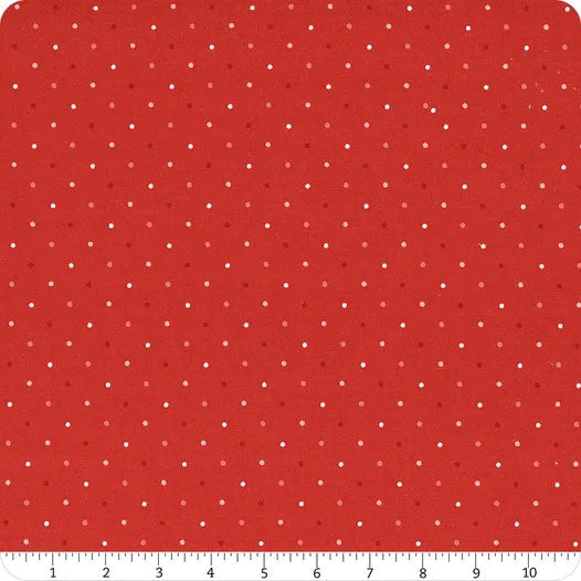 END OF BOLT 743 Magic Dot 5230 Forest Moda Red Fabrics Fabric background 100% cotton quilting fabric