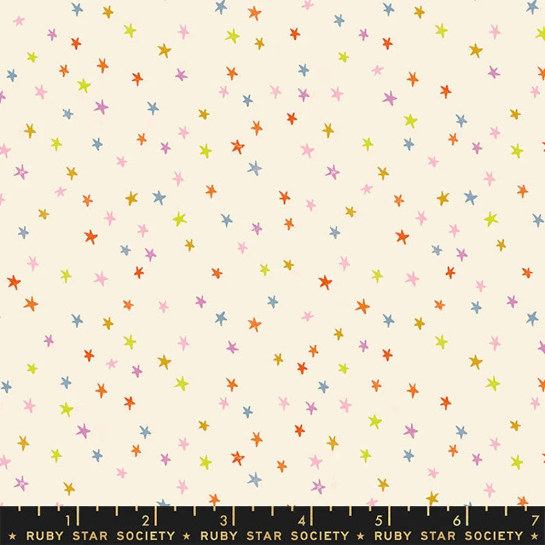 END OF BOLT 875 Ruby Star Starry mini in Multi by Alexia Marcelle Abegg RS4110 20 Background 100% cotton quilting fabric