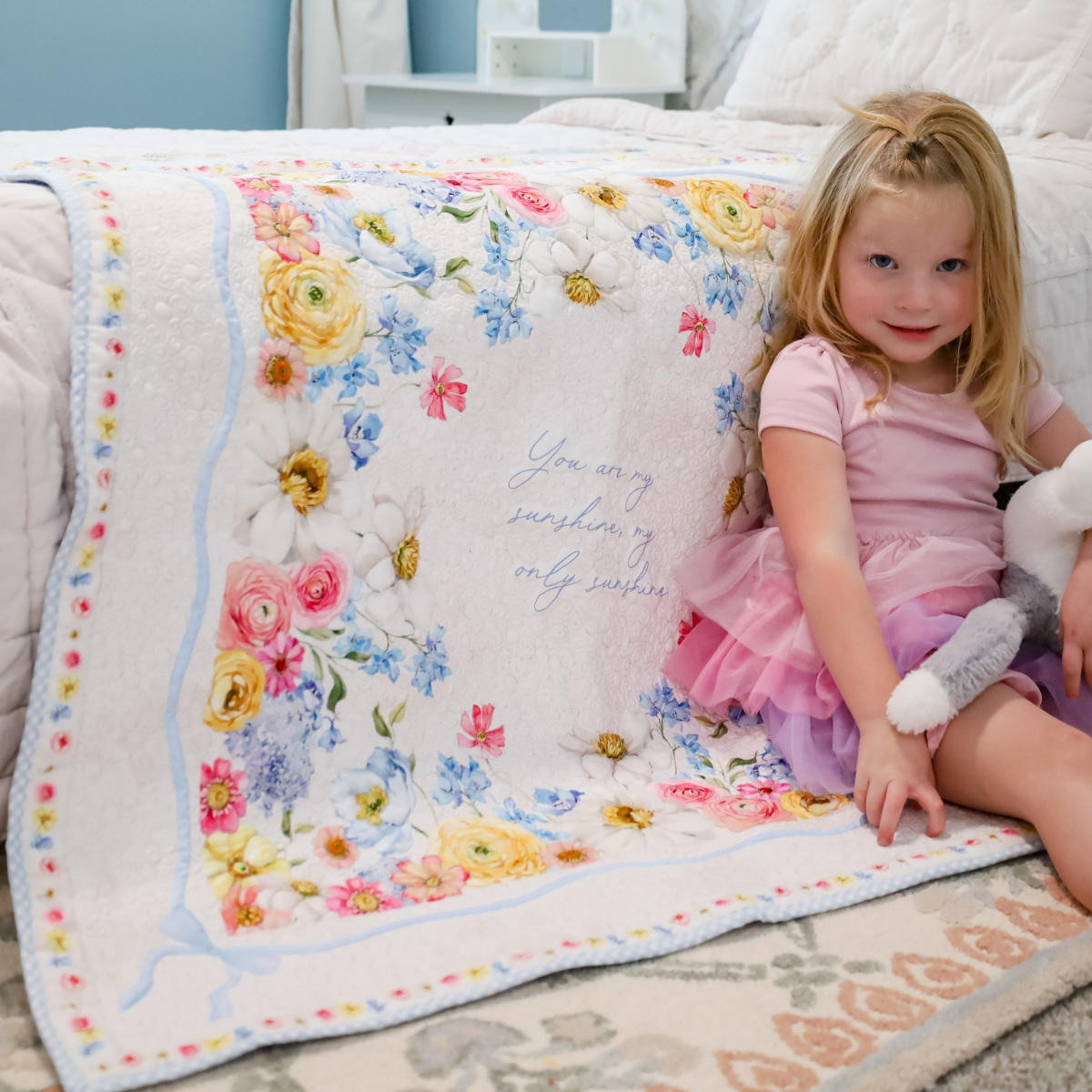 Lullaby Blossoms Easy Snuggle Quilt Kit - (PlushMere Backing Included)