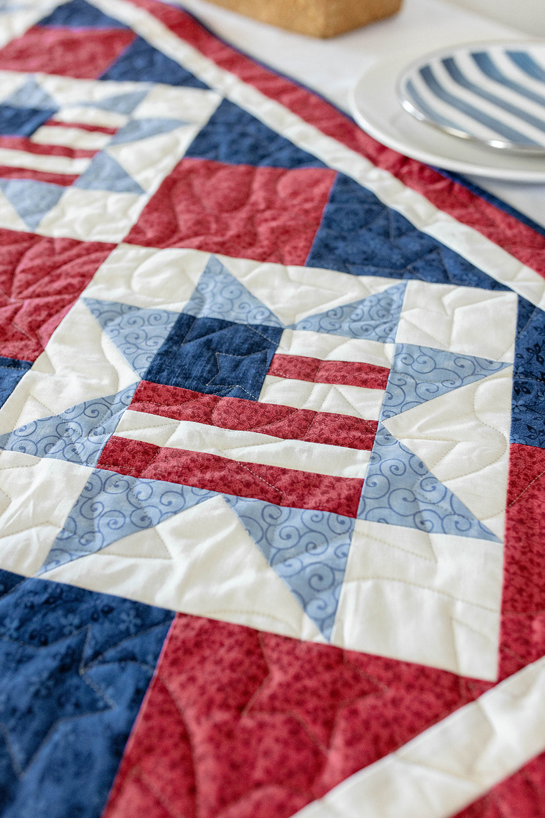 Land of Liberty Precut Table Runner Quilt Kit (Includes Backing!)