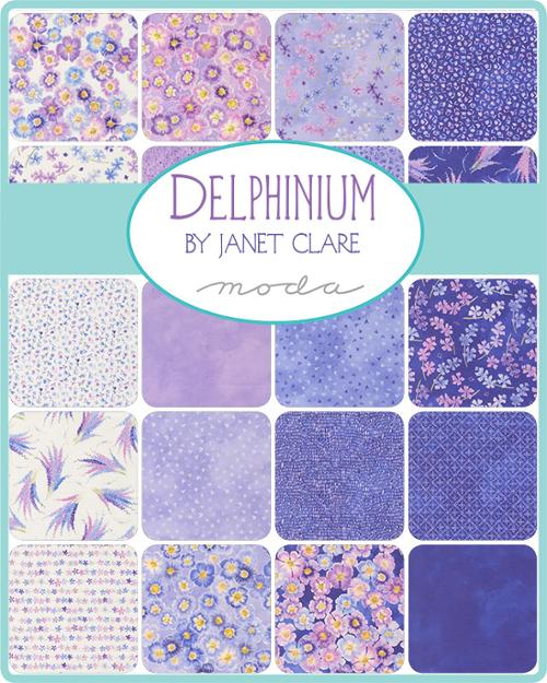 Delphinium Layer CakeĀ® 24650LC Moda Precuts 10" squares quilt fabric by Janet Clare
