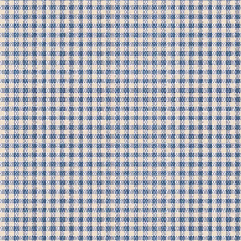END OF BOLT 994 Creating Memories Gingham Blue Woven 160073 - designed by Tone Finnanger for Tilda Background 100% cotton quilting fabric