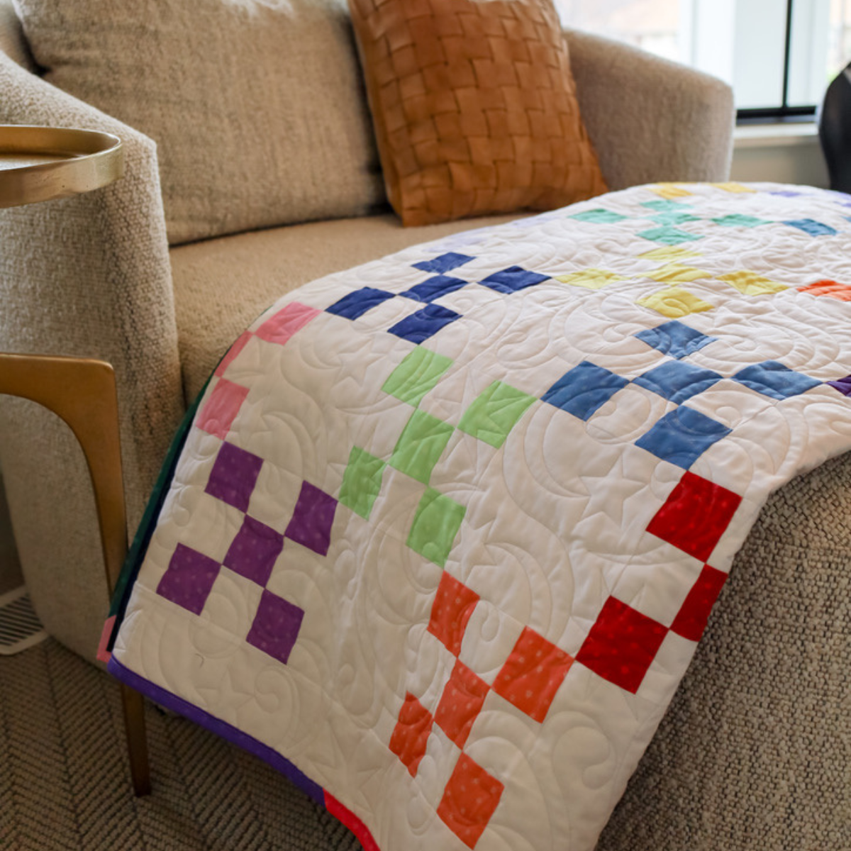 Happy Little Colors Sew-Ready Quilt Kit Featuring Chromatical Fabrics Beginner Friendly