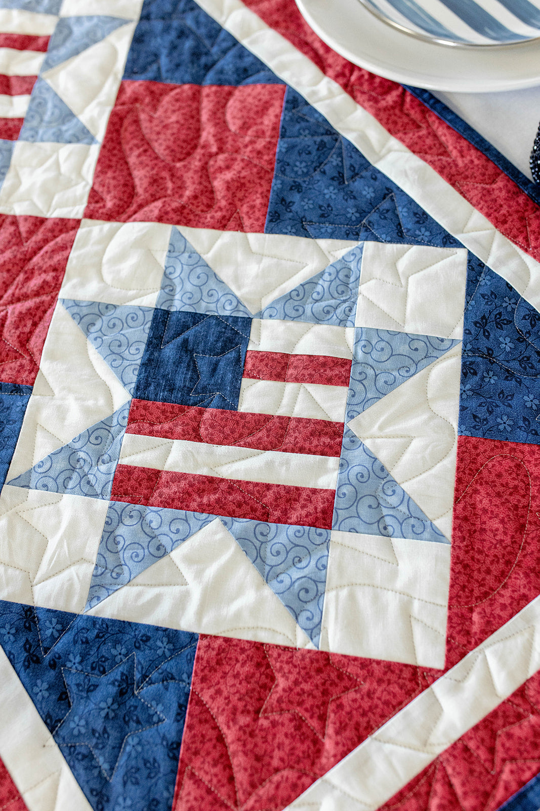 Land of Liberty Precut Table Runner Quilt Kit (Includes Backing!)