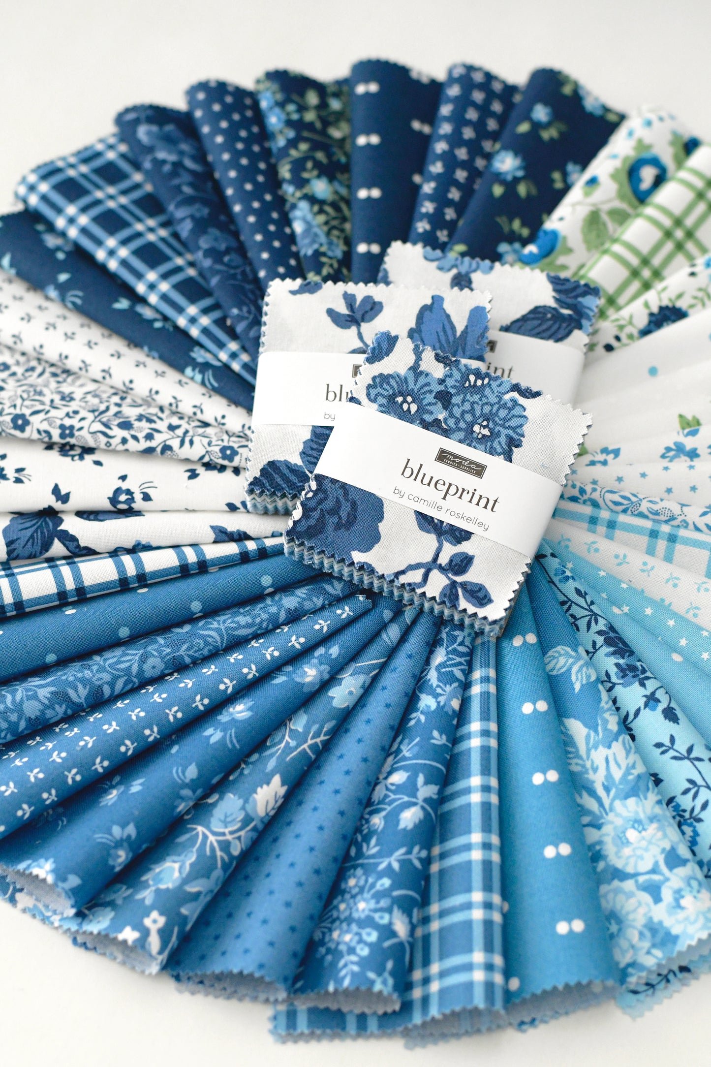 Blueprint Jelly Roll® 55330JR Moda Precuts 100% cotton fabric quilt strips by Camille Roskelley