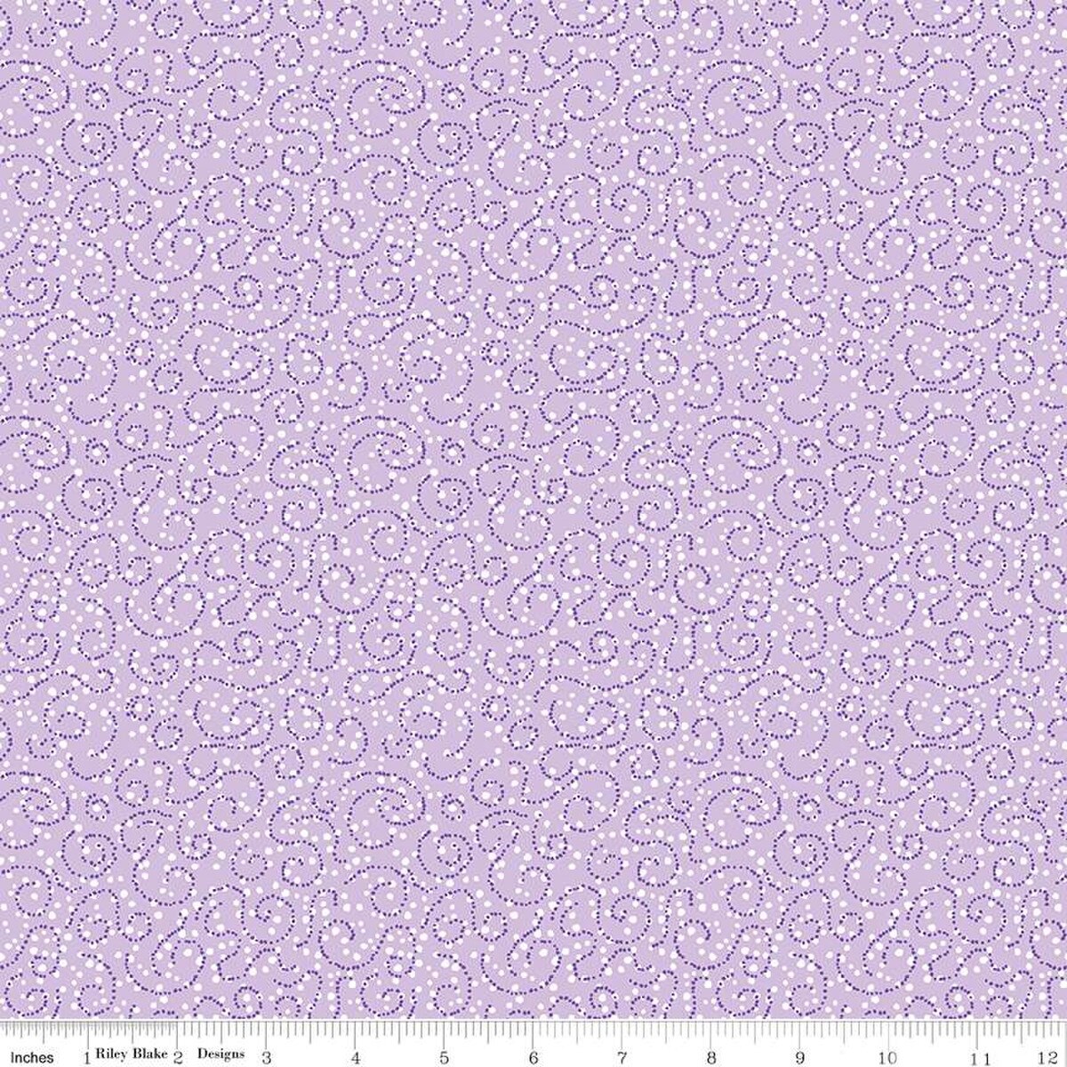 Plum Petals Swirl Lilac C15645 Riley Blake By The Yard Fabric cotton quilt fabric