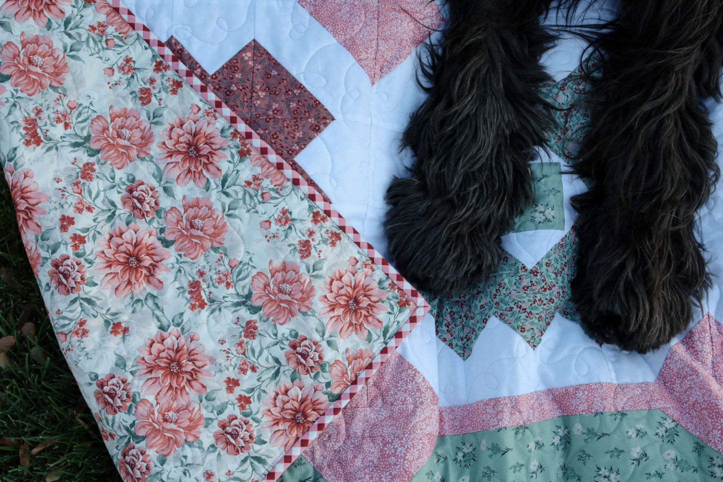 Riley Blake A Walk on the Prairie floral backing for Daisy Patch quilt, 3.75 yards