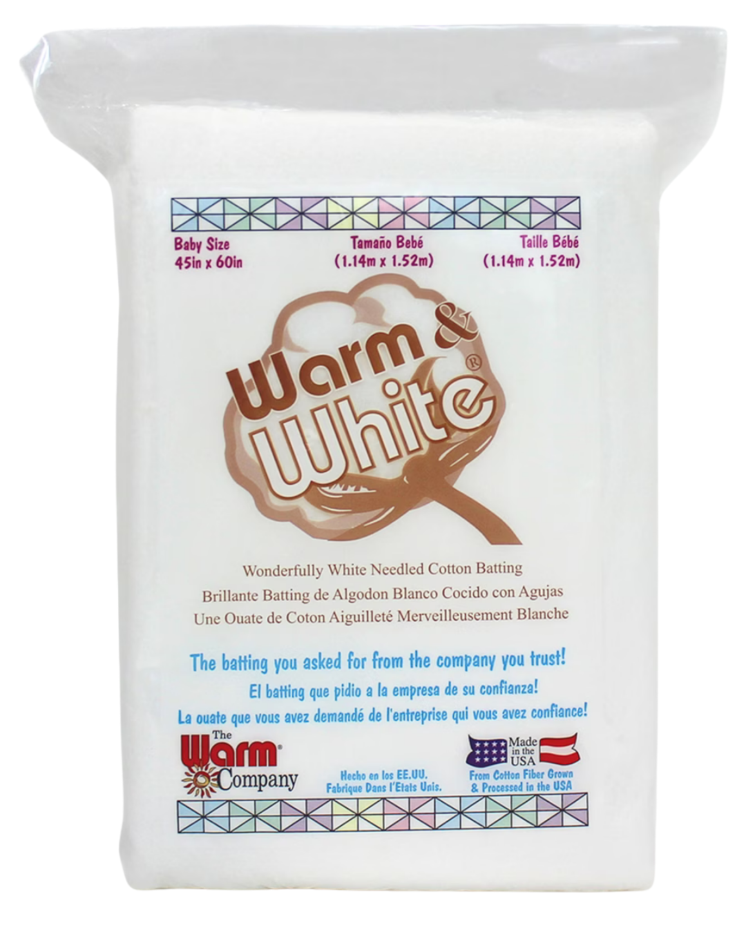Warm & White Quilt Batting, Baby 45" x 60"