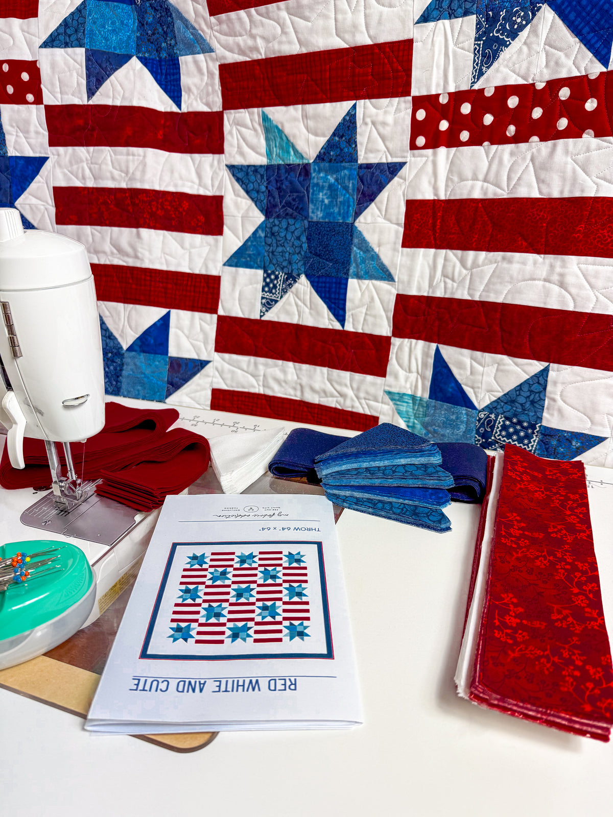 Red, White, and Cute Precut Sew-Ready Quilt Kit