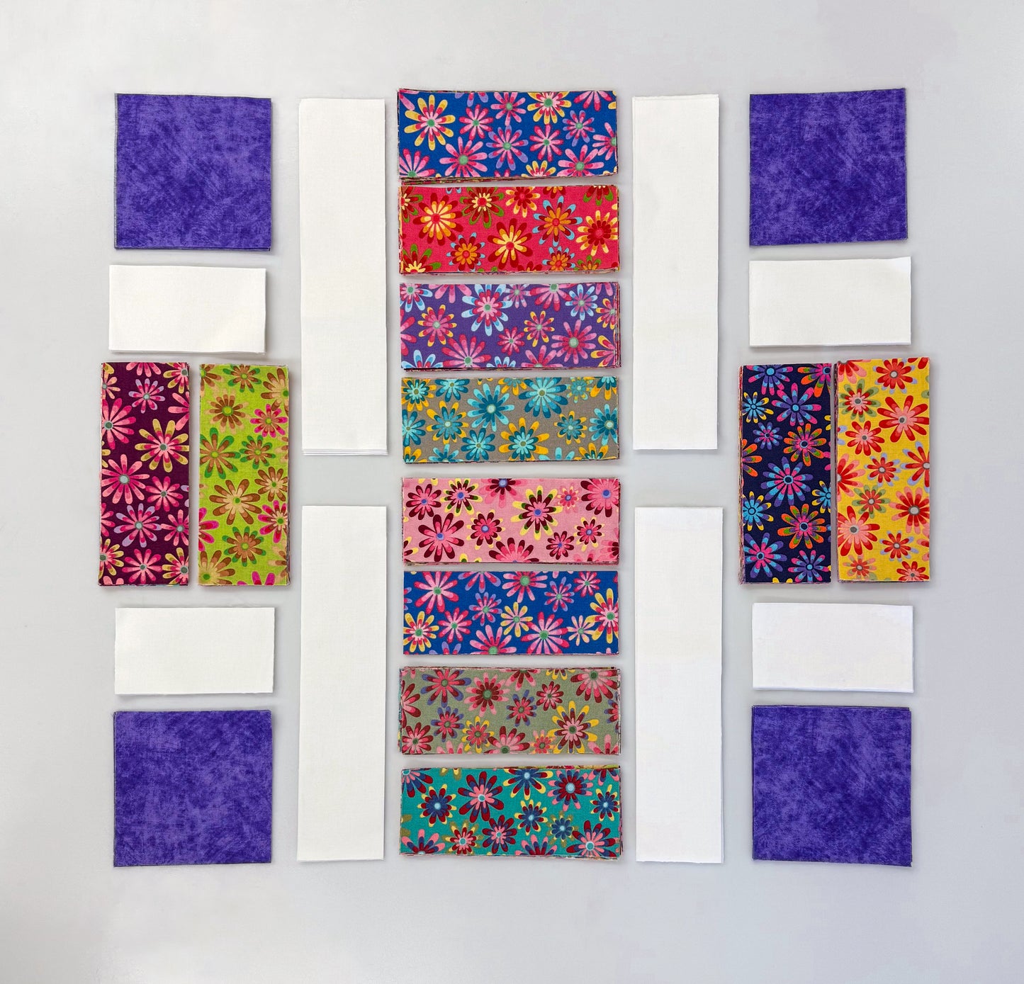Crazy Daisy Quilt Kit Fabric Pattern and Binding and backing Included ALL PRE CUT Iris pattern Kitchen table quilts 59 X 69 Beginner