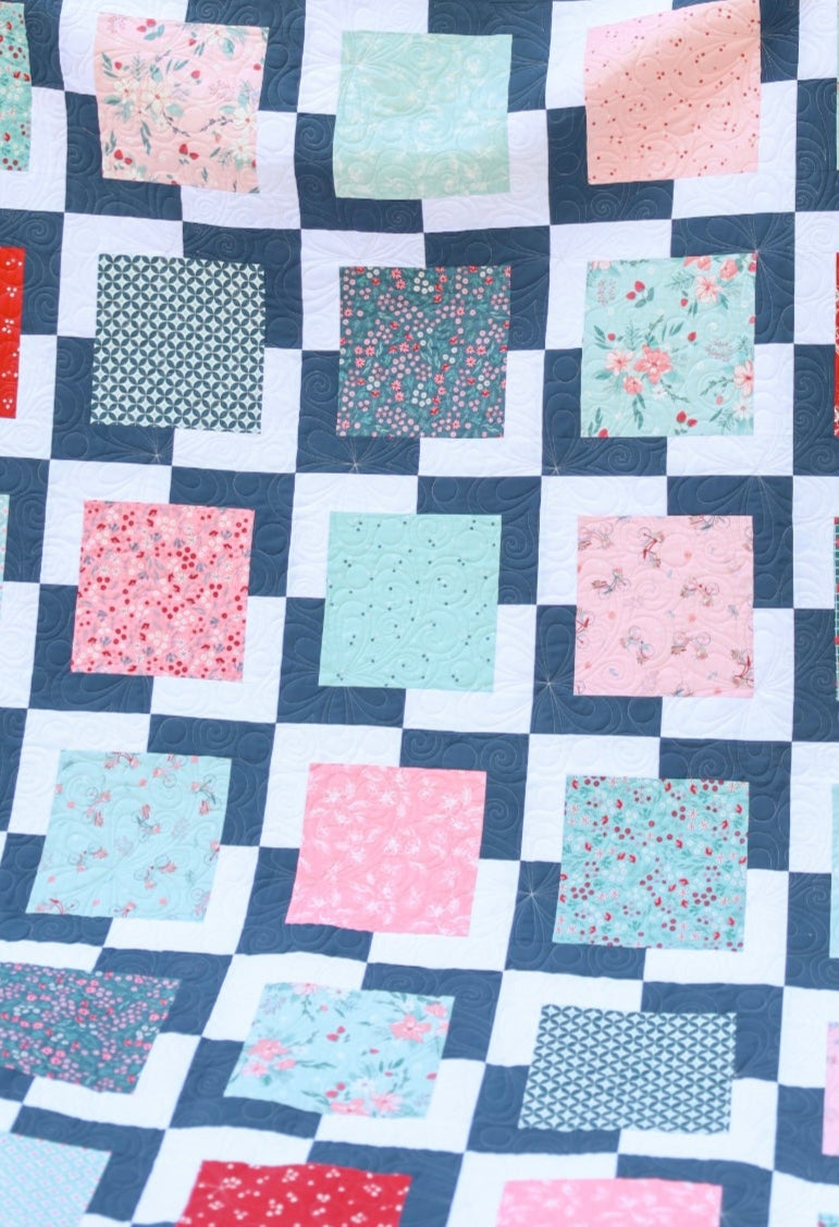 Iconic Lella Boutique Pre-Cut Ready-To-Sew Quilt Kit Featuring Berry Market by Riley Blake