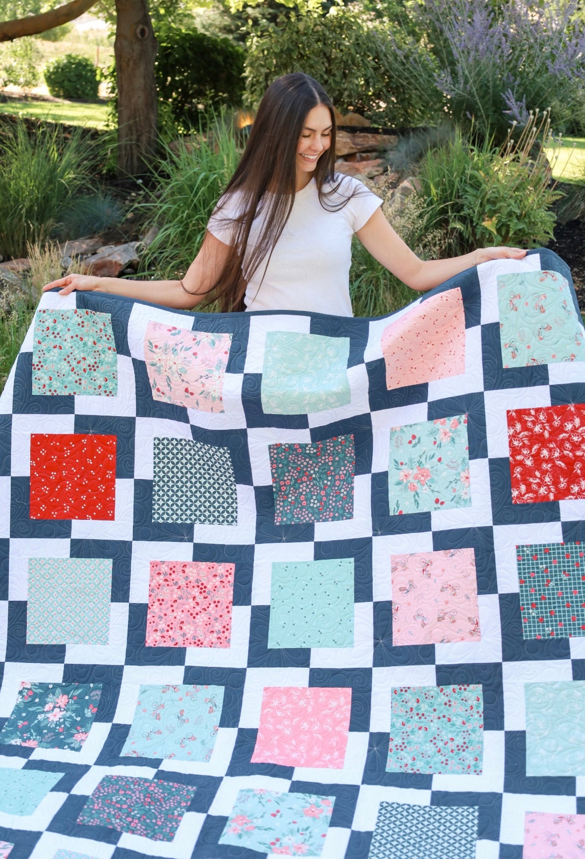 Iconic Lella Boutique Pre-Cut Ready-To-Sew Quilt Kit Featuring Berry Market by Riley Blake