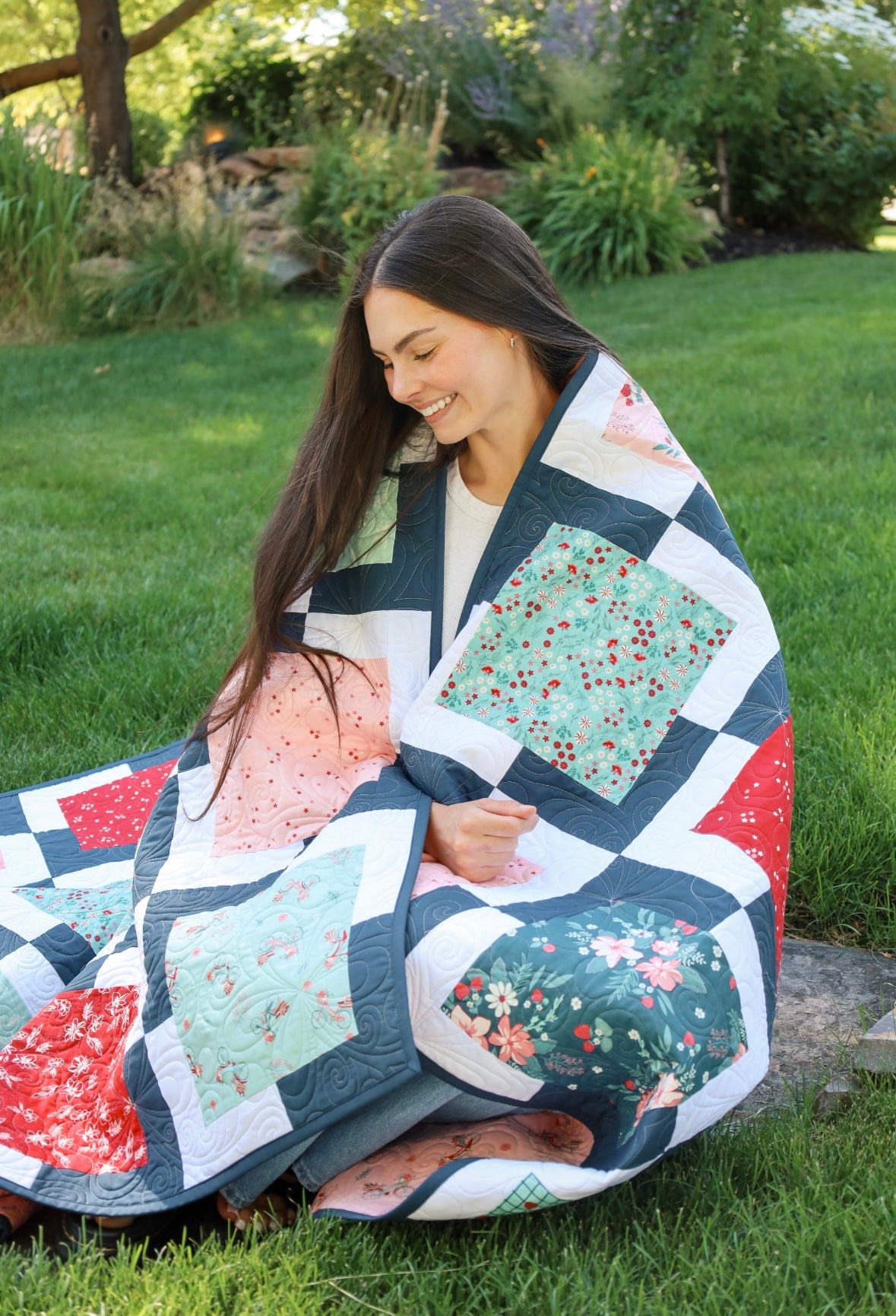 Iconic Lella Boutique Pre-Cut Ready-To-Sew Quilt Kit Featuring Berry Market by Riley Blake