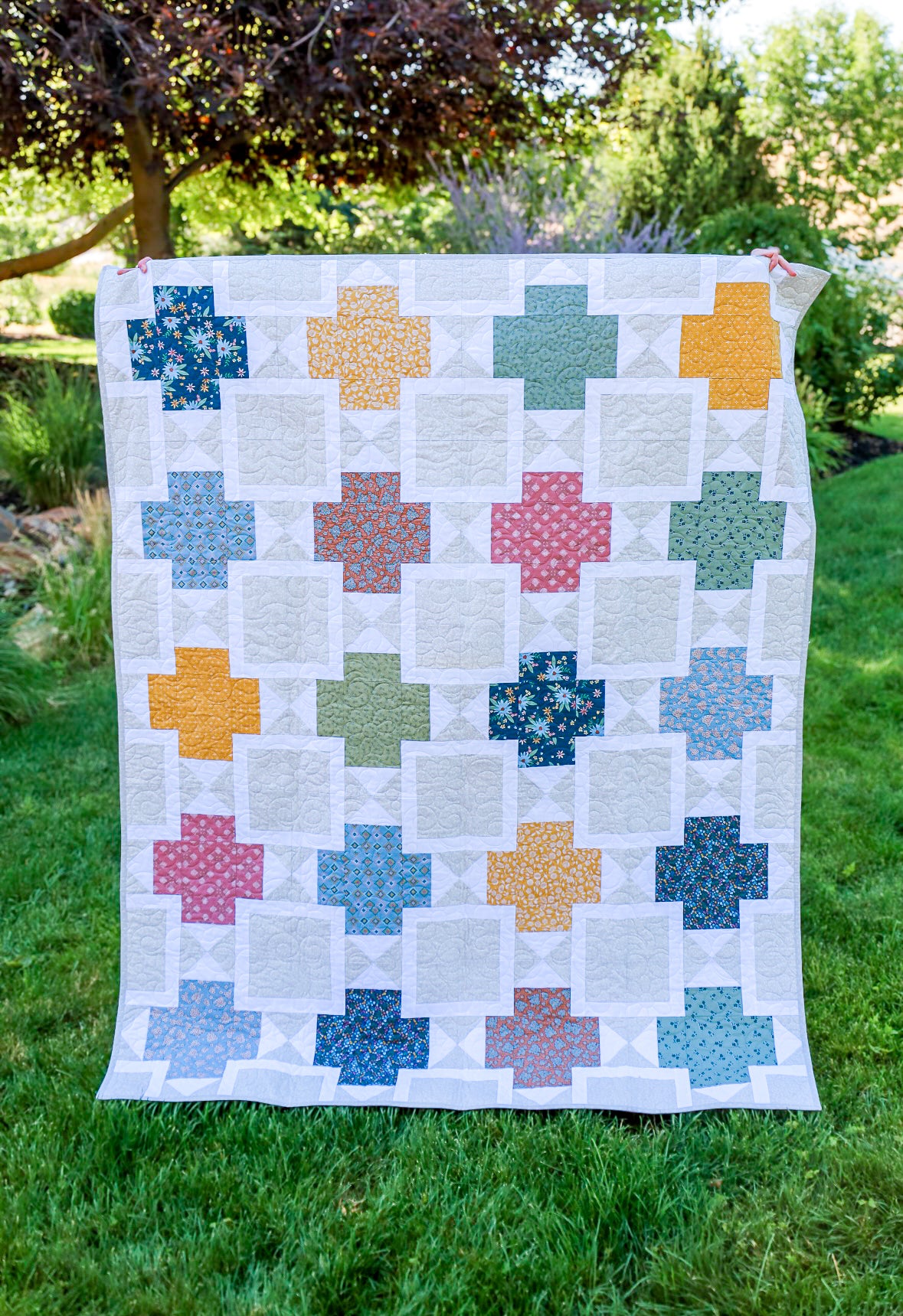 The Mary Precut Sew-Ready Quilt Kit Featuring Gorgeous Riley Blake Honey Locust Fabric