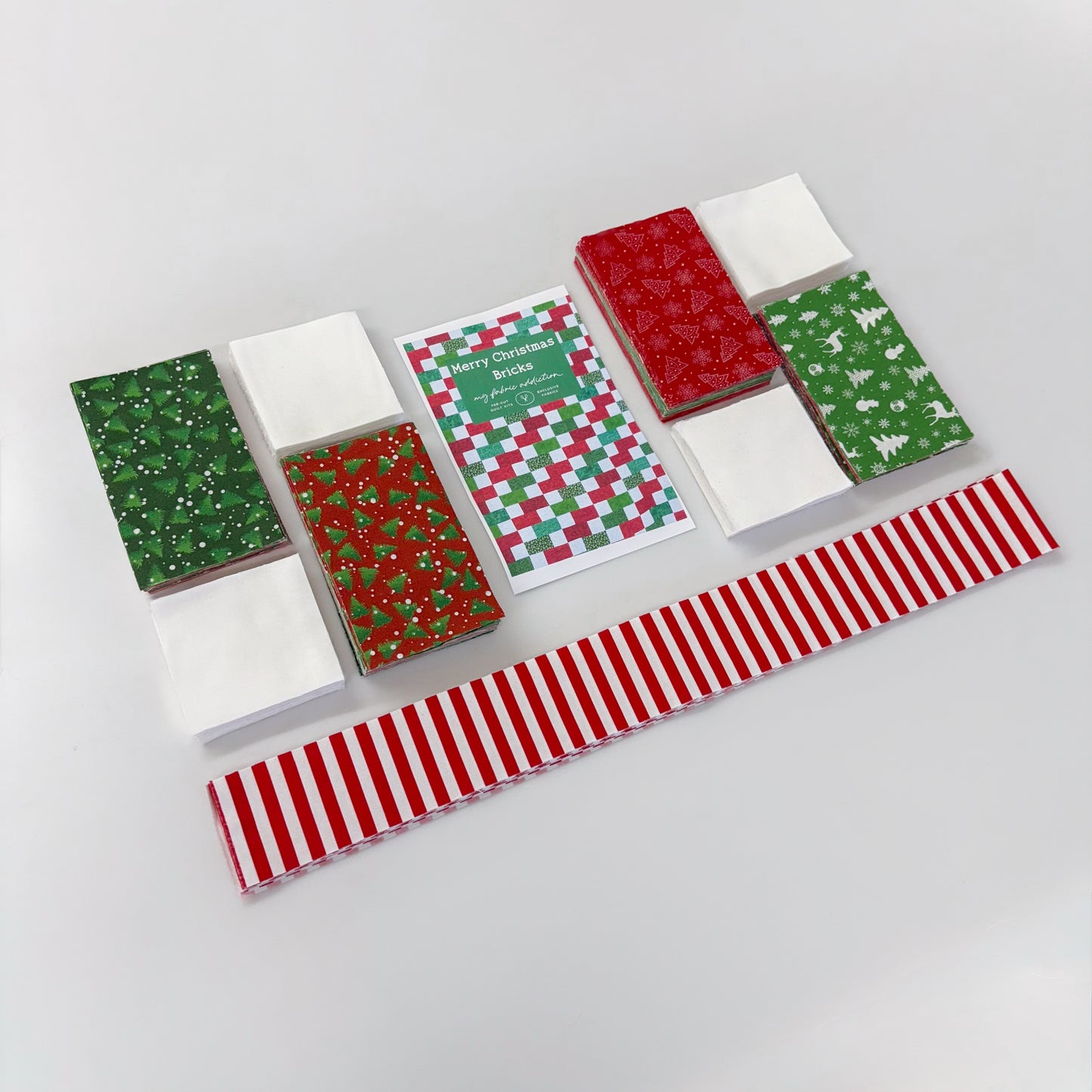 Brick Merry Christmas Quilt Kit (Backing Available)