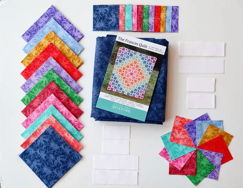 Dreamy Pre cut quilt kit The Frances pattern by Kitchen Table Quilts Backing Included!