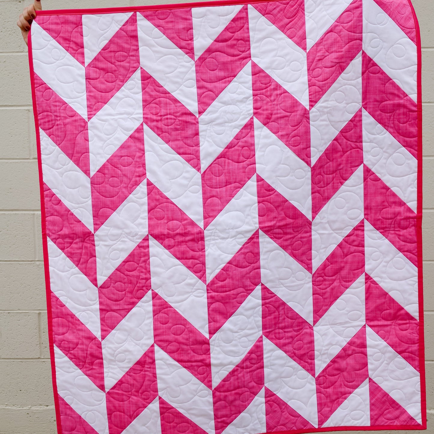 Little Zig Zags in Pink Pre-Cut Baby Quilt