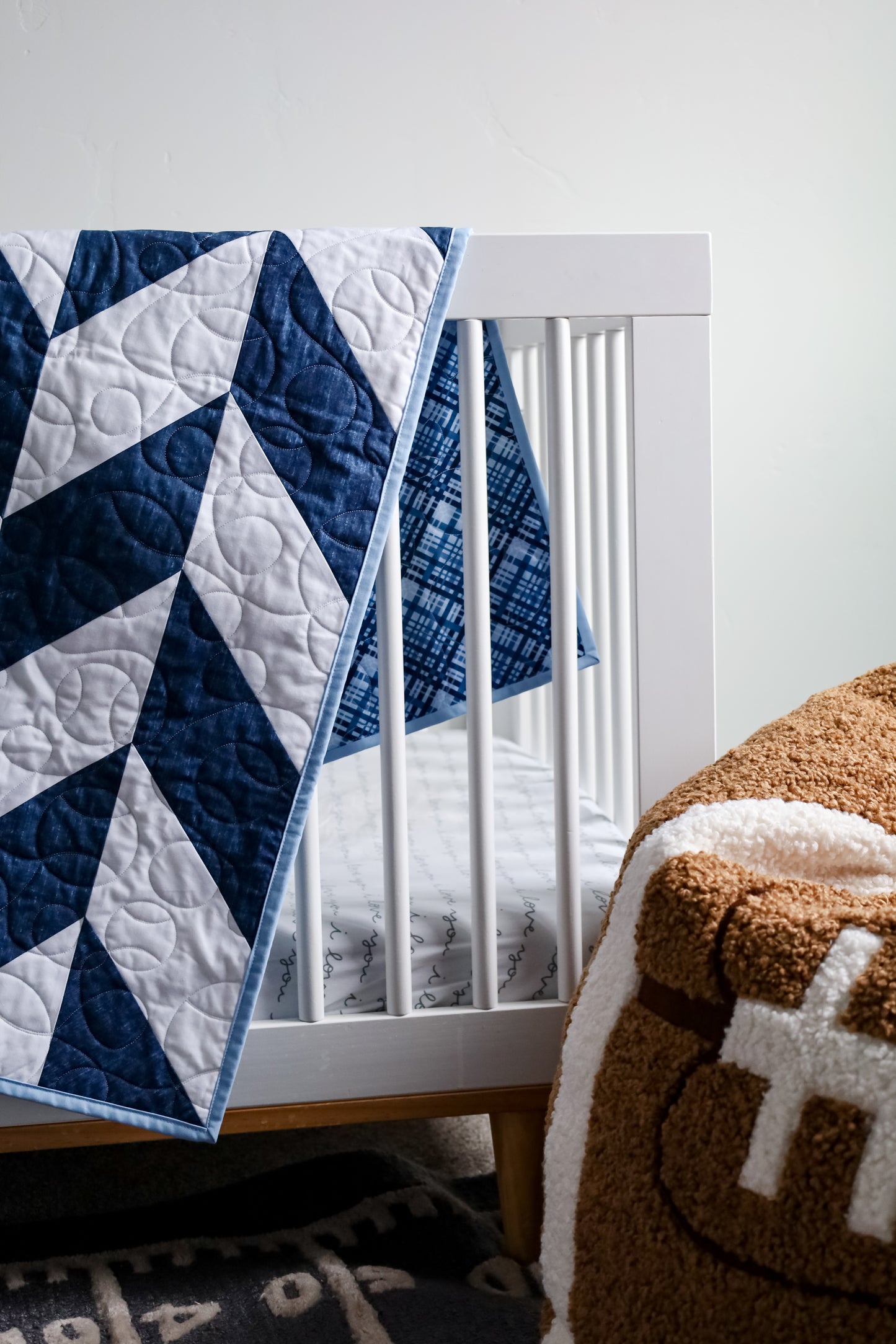 Little Zig Zags in Blue Pre-Cut Baby Quilt