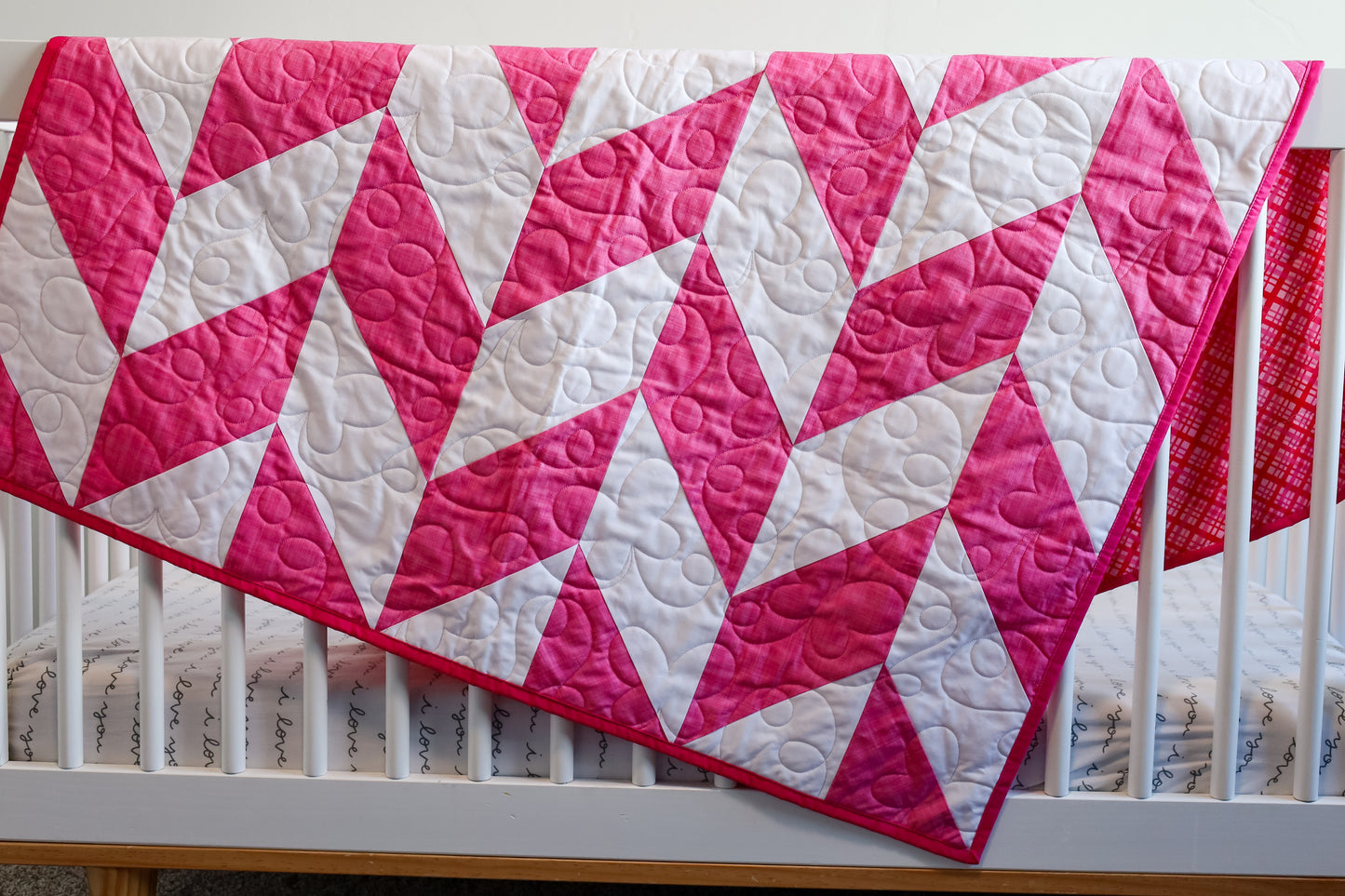 Little Zig Zags in Pink Pre-Cut Baby Quilt
