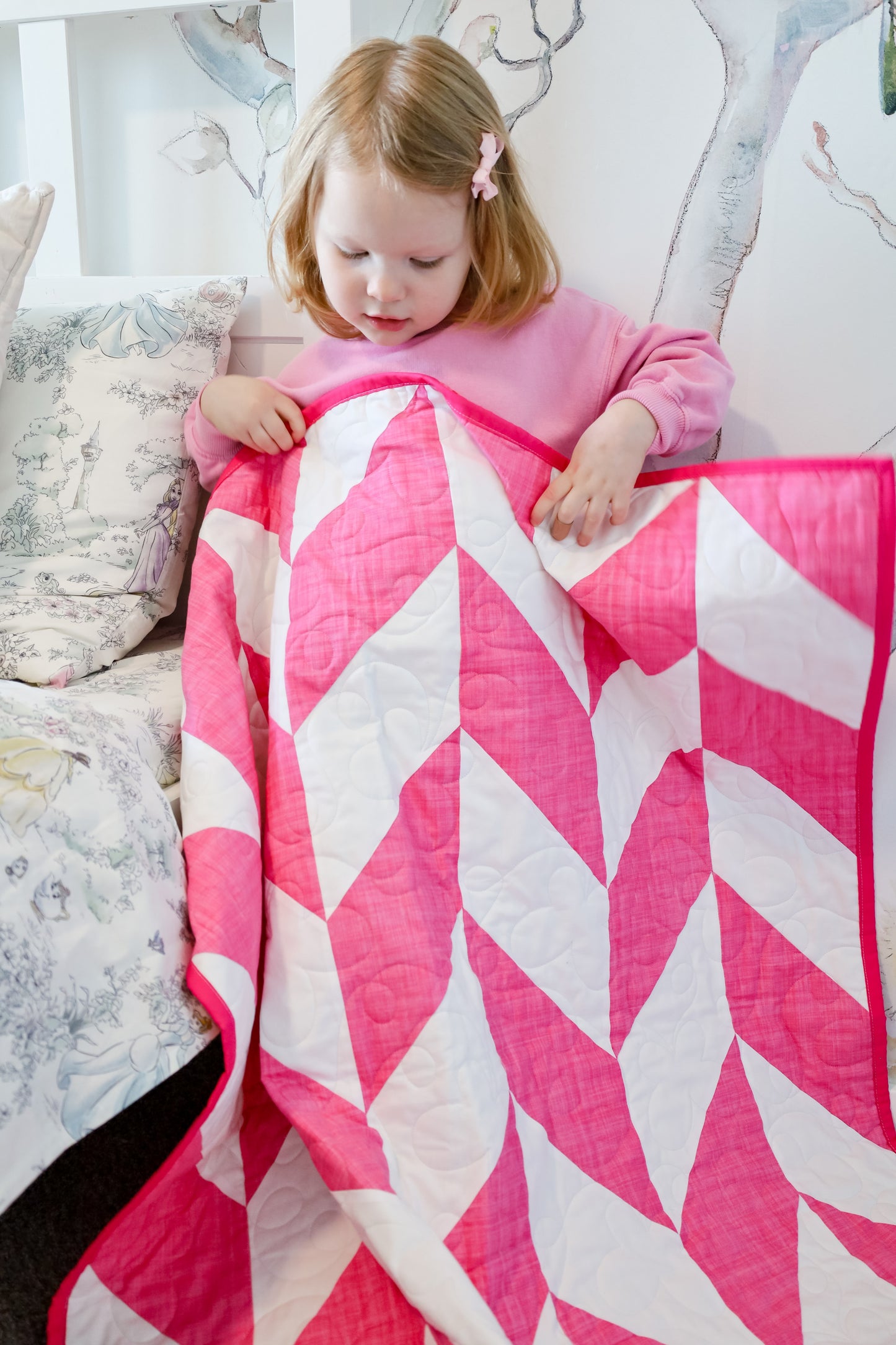 Little Zig Zags in Pink Pre-Cut Baby Quilt