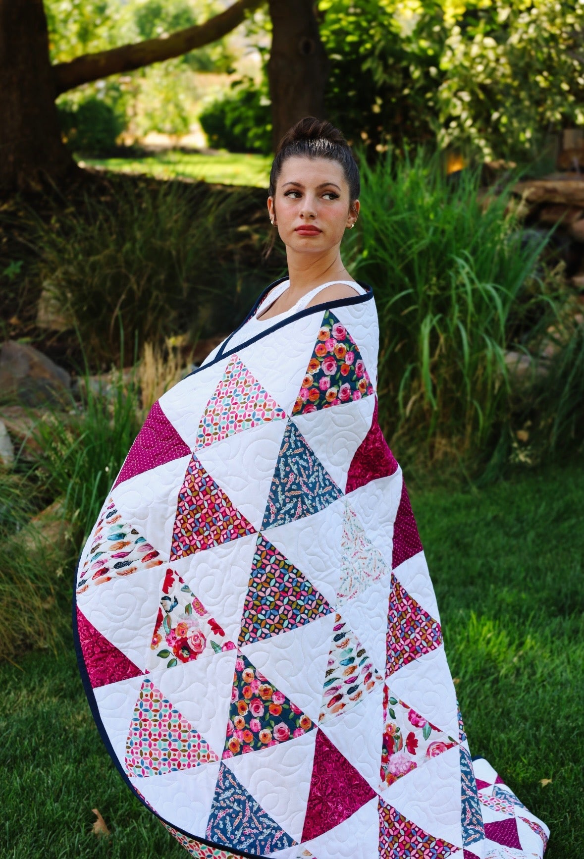 Breezy Summit Poppies Precut Quilt Kit