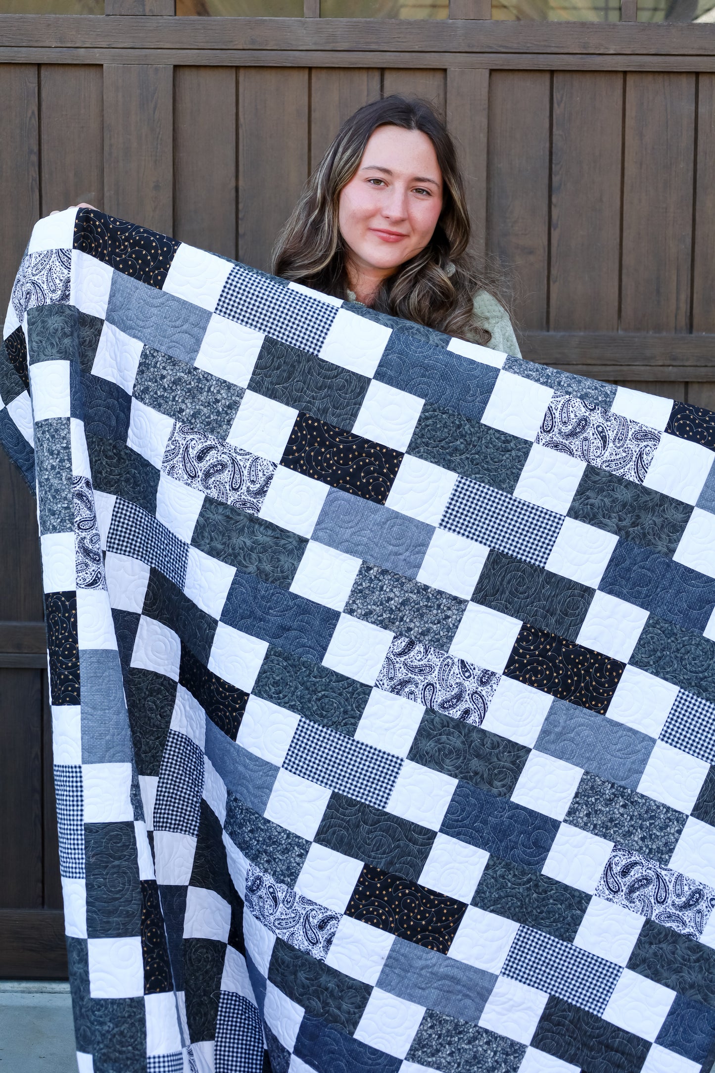 Mixmaster Steel Precut Sew-Ready Quilt Kit BACKING included