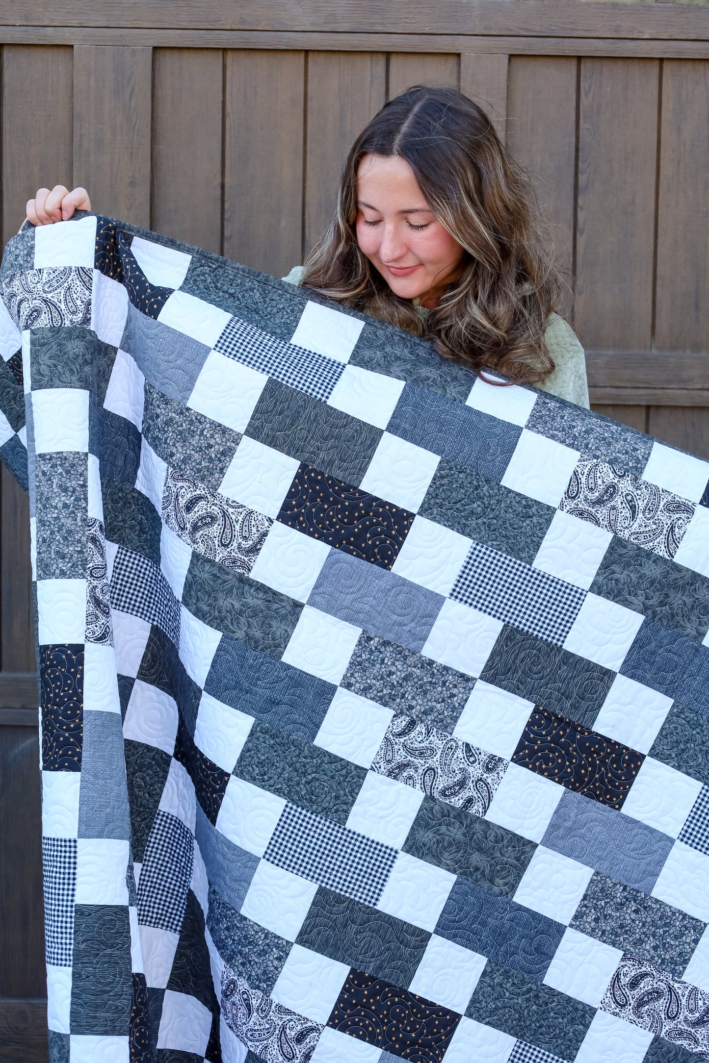 Mixmaster Steel Precut Sew-Ready Quilt Kit BACKING included
