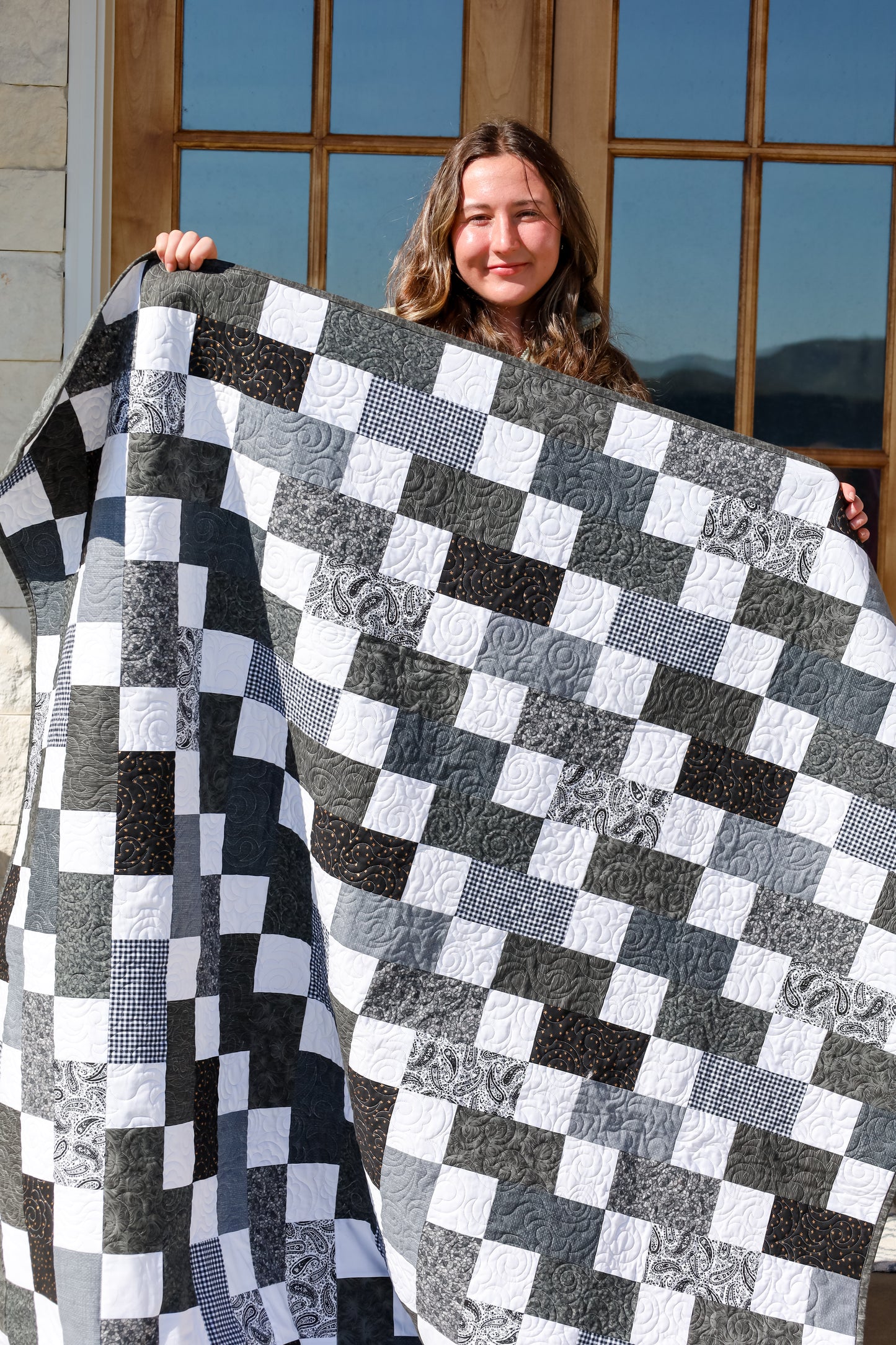 Mixmaster Steel Precut Sew-Ready Quilt Kit BACKING included