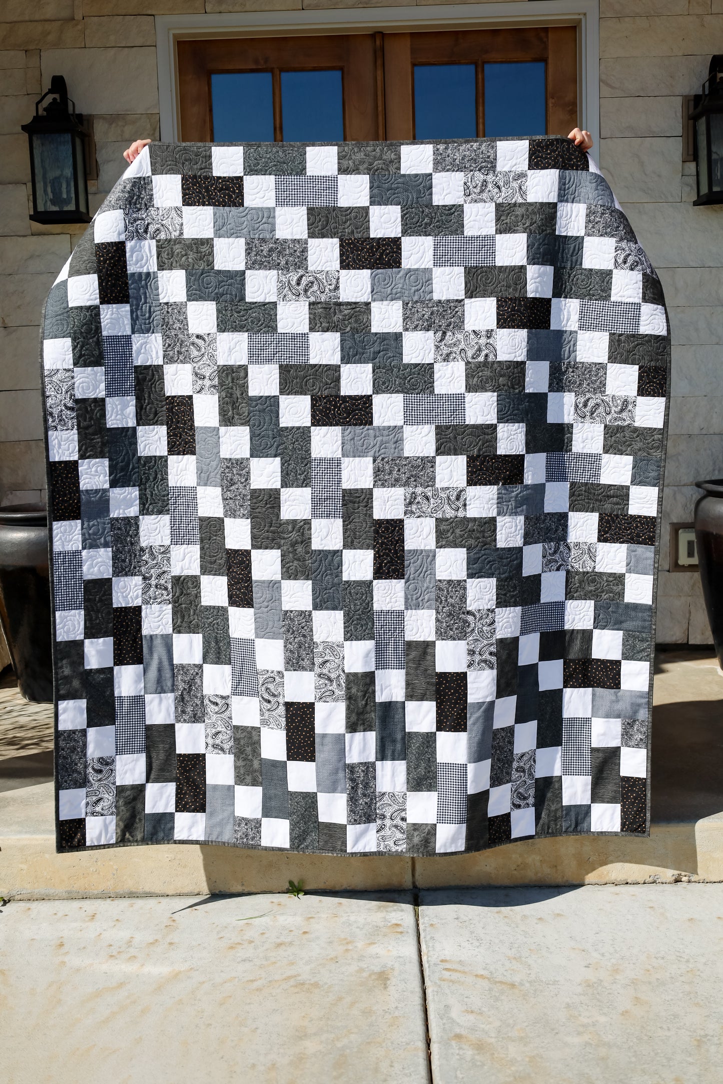 Mixmaster Steel Precut Sew-Ready Quilt Kit BACKING included