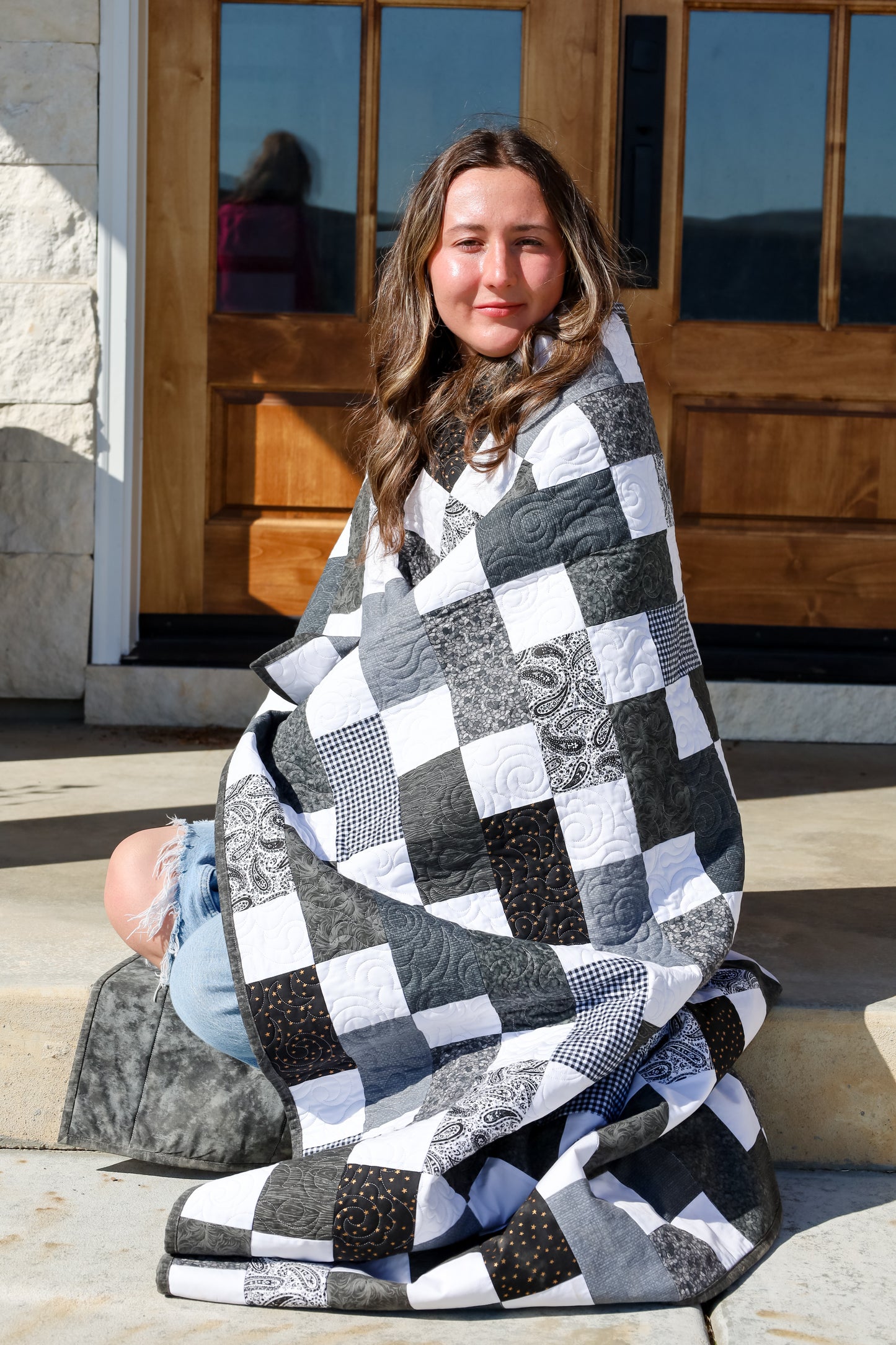 Mixmaster Steel Precut Sew-Ready Quilt Kit BACKING included