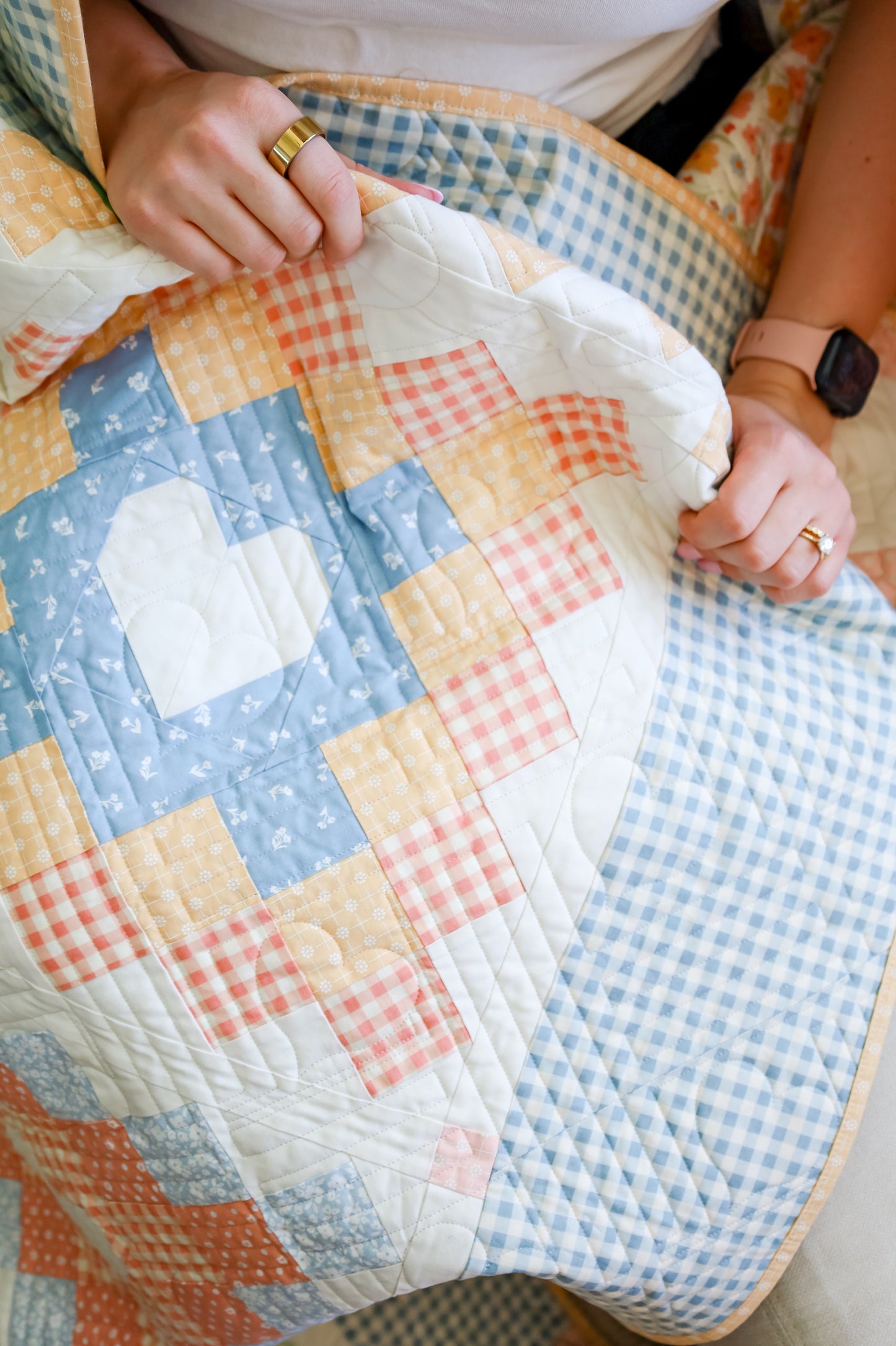 Granny's Heart Pre Cut Quilt kit Moda Cottage Charm by My Sew Quilty Life 73" X 73"