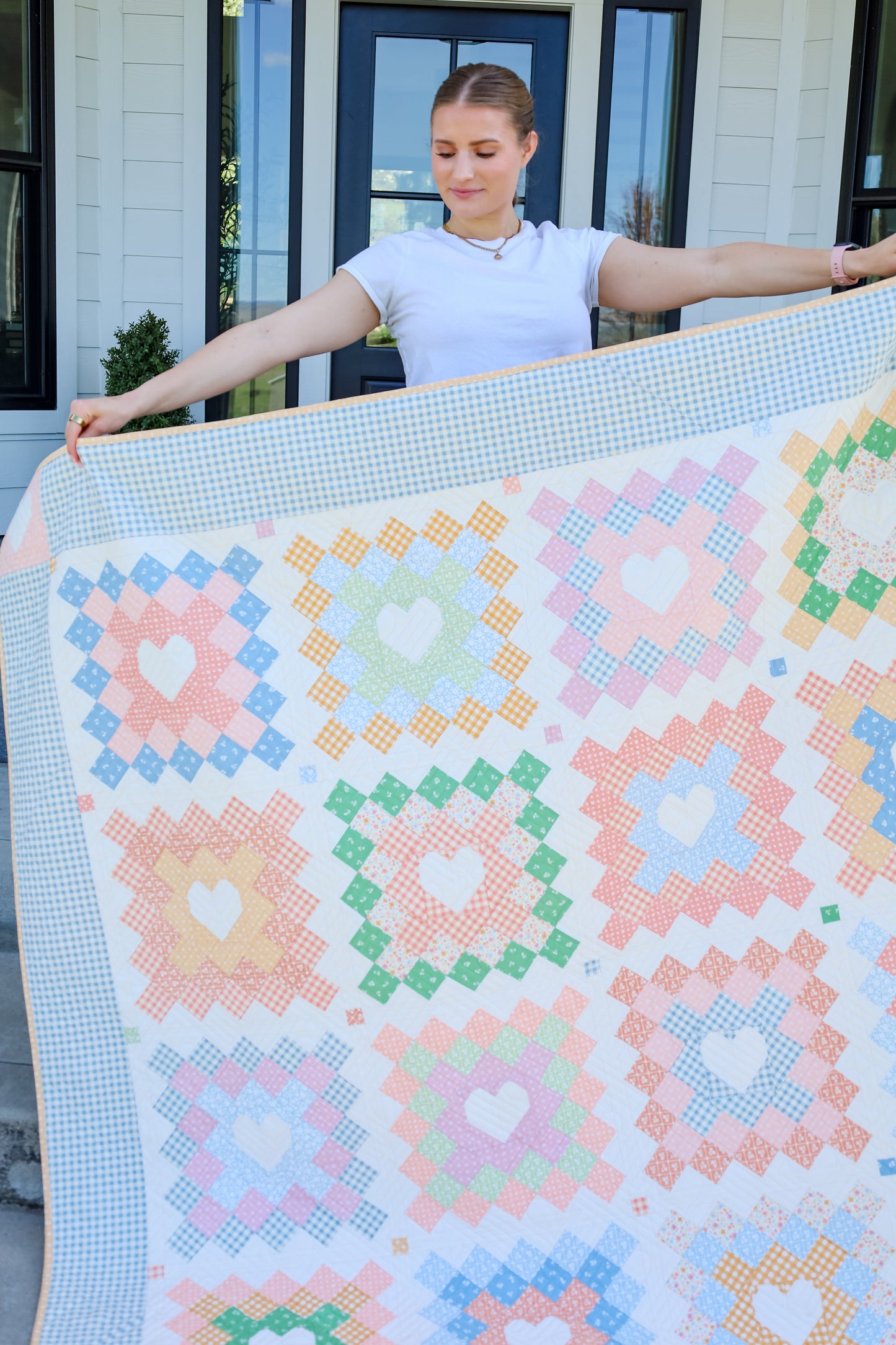 Granny's Heart Pre Cut Quilt kit Moda Cottage Charm by My Sew Quilty Life 73" X 73"