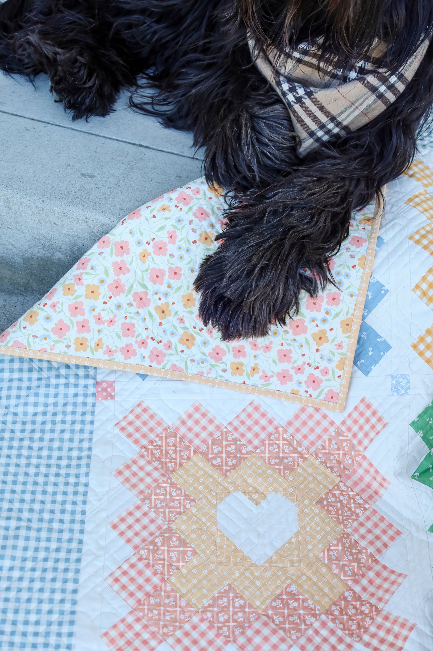 Granny's Heart Pre Cut Quilt kit Moda Cottage Charm by My Sew Quilty Life 73" X 73"