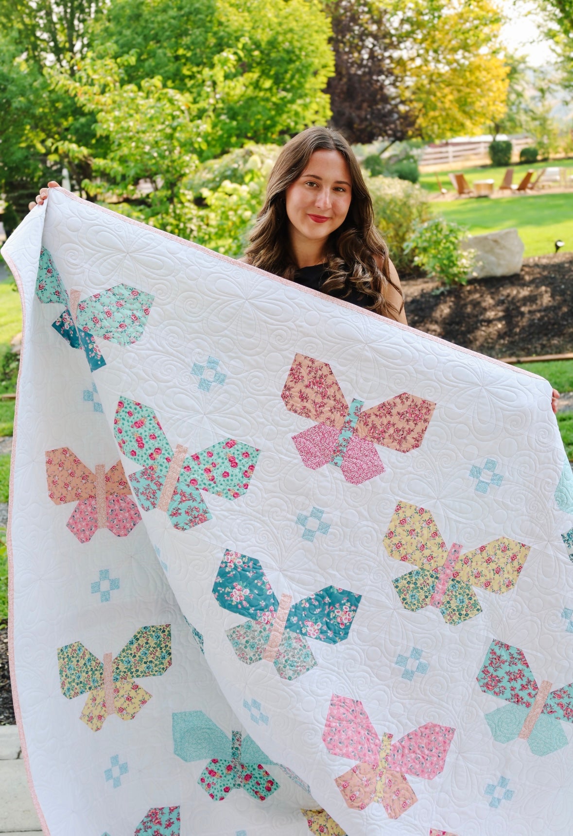 Flutter Lella Boutique Pre-Cut Ready-To-Sew Quilt Kit Featuring Precious Petite by Riley Blake