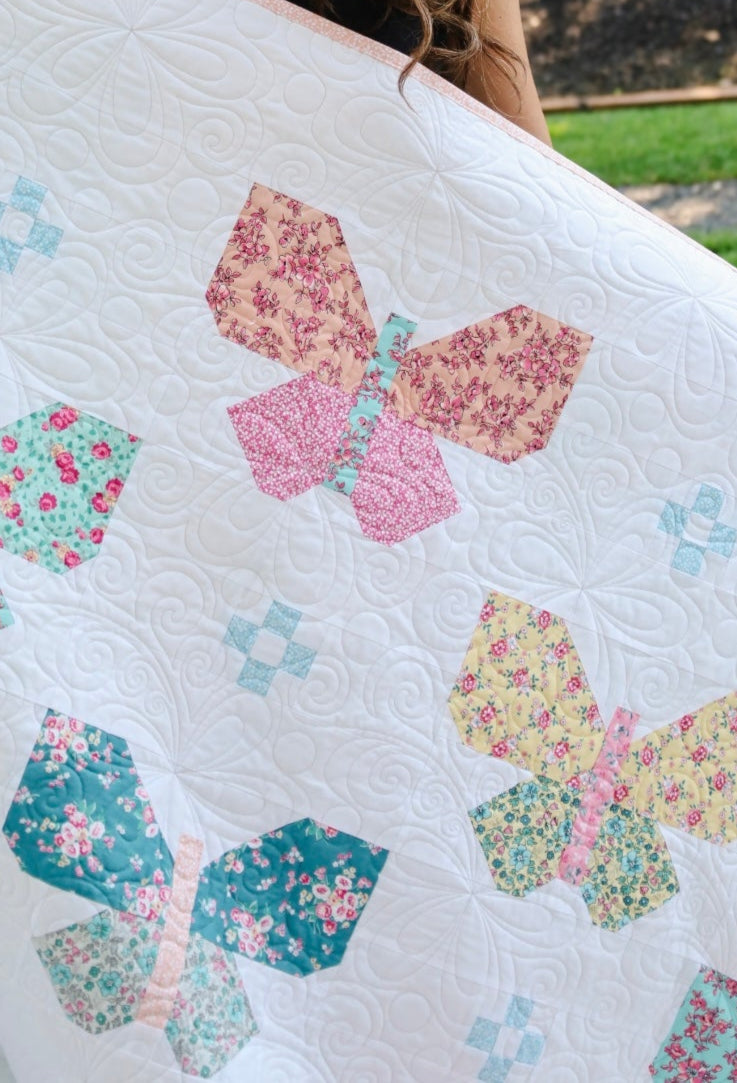 Flutter Lella Boutique Pre-Cut Ready-To-Sew Quilt Kit Featuring Precious Petite by Riley Blake