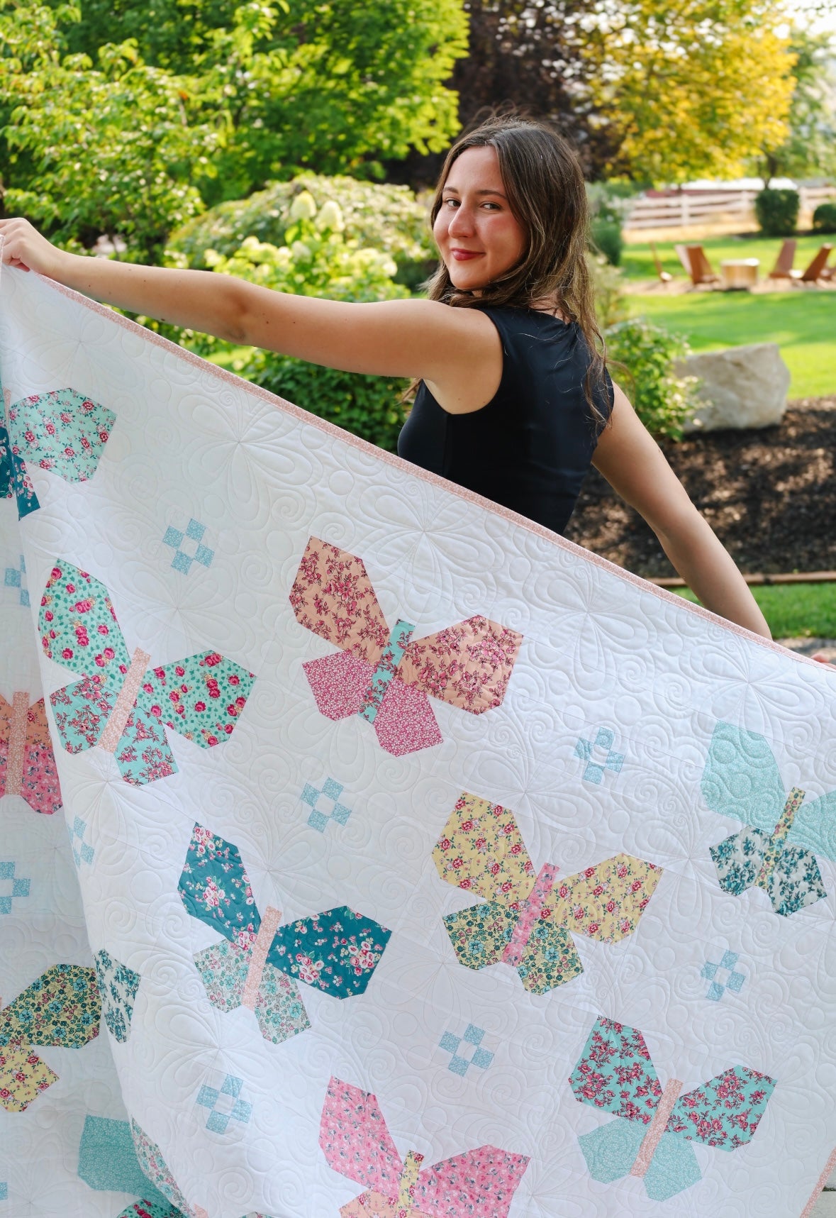 Flutter Lella Boutique Pre-Cut Ready-To-Sew Quilt Kit Featuring Precious Petite by Riley Blake