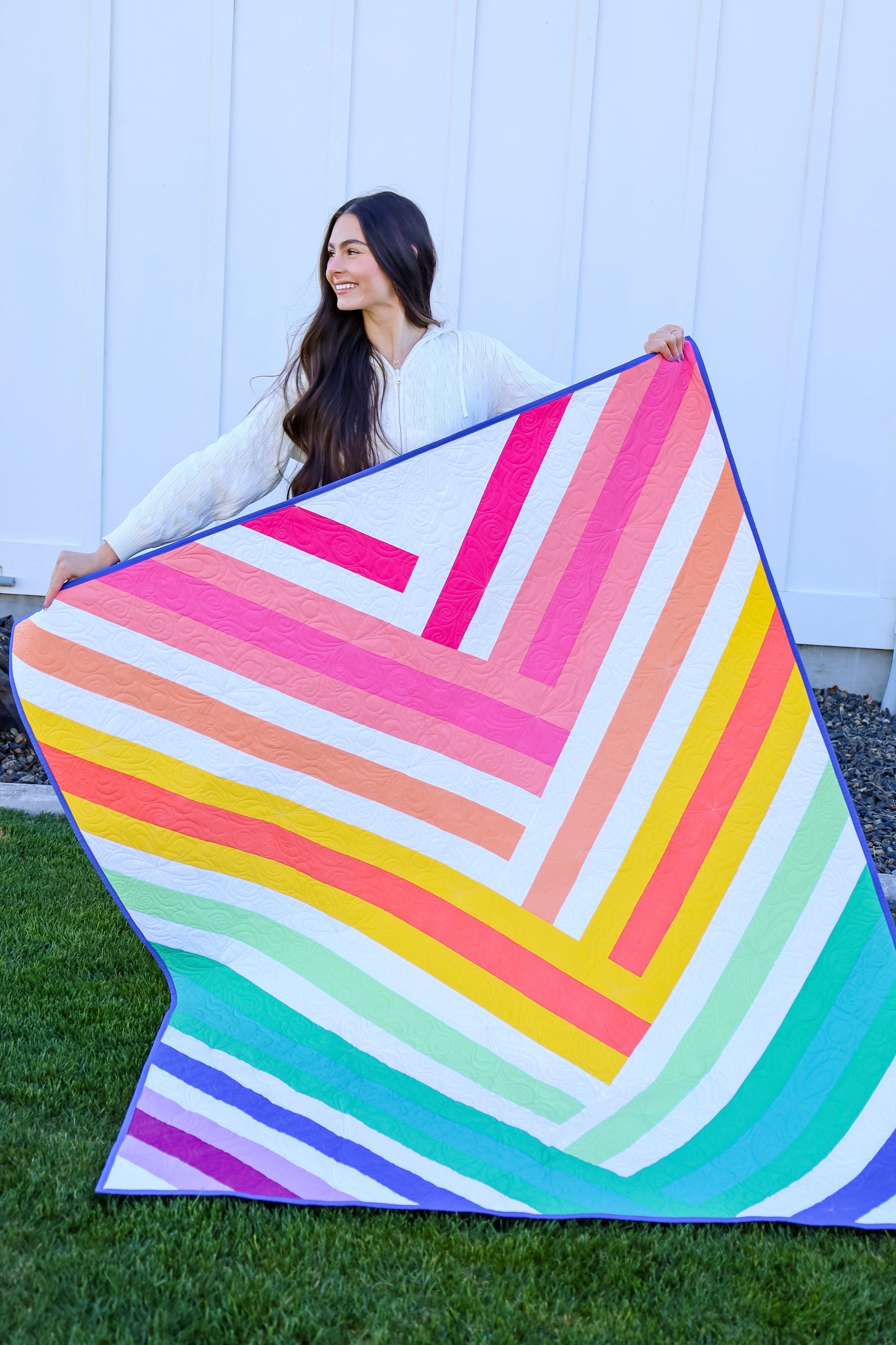 Zoe Sew-Ready Quilt Kit Featuring Moda Bella Solids Kitchen Table Quilts