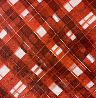 Red Plaid Backing for Christmas Brick kit, 4 yards